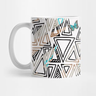 Abstract Black and White Simple Pattern geometry Mug